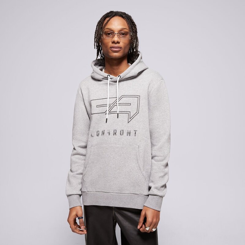 CONFRONT PULÓVER KAPUCNIS LOGO HOODY GREY
