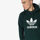 Férfi pulóver ADIDAS PULÓVER TREFOIL HOODY cw1242 szín: zöld