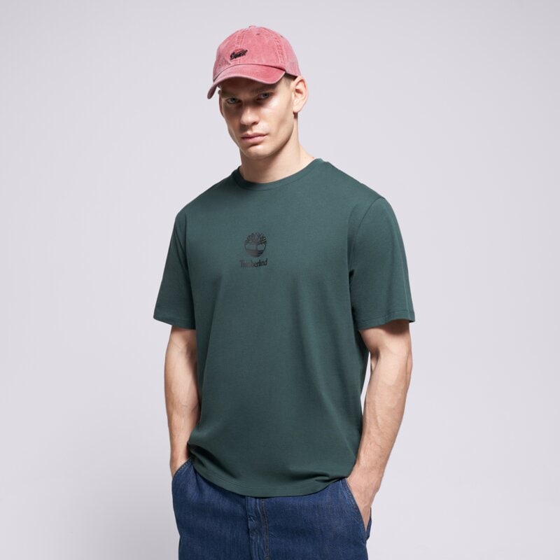 TIMBERLAND PÓLÓ NEW SMALL LOGO PRINT SS TEE GREEN GABLES BLA