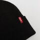 Gyerek téli sapka LEVI'S SAPKA SLOUCHY RED TAB BEANIE 77138-0889 szín: fekete