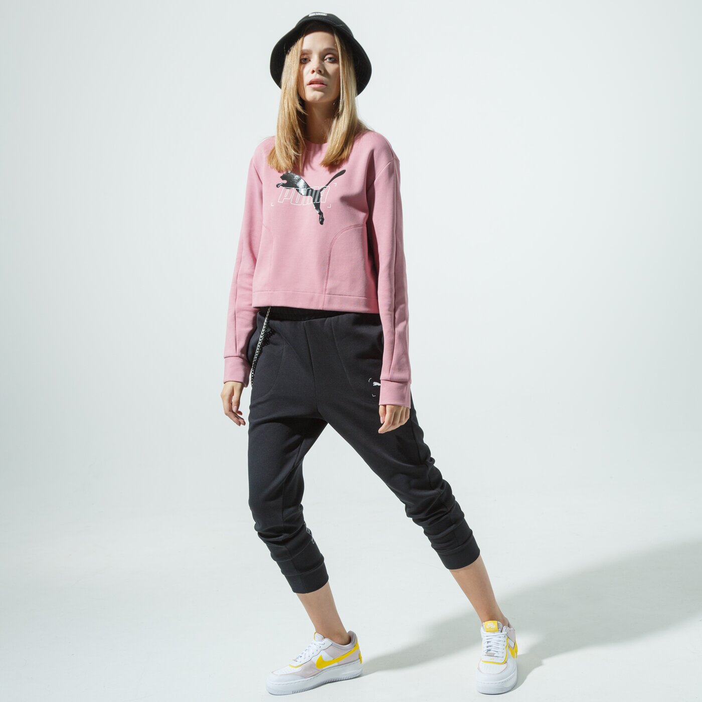 Női pulóver PUMA PULÓVER NU-TILITY CREW 58355316 szín: rózsaszín