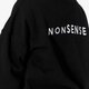 Női pulóver CONFRONT PULÓVER NONSENSE HOODY cf19bld02002 szín: fekete