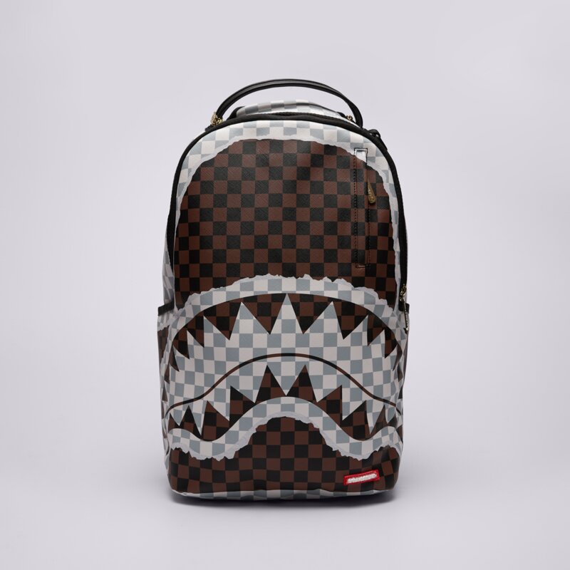 SPRAYGROUND HÁTIZSÁK CREAM AND BROWN TEAR CHECK