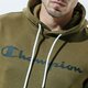 Férfi pulóver CHAMPION PULÓVER KAPUCNIS HOODED SWEATSHIRT 214743ms549 szín: khaki