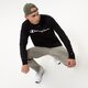 Férfi póló CHAMPION PÓLÓ CREWNECK LONG SLEEVE PÓLÓ 218285kk001 szín: fekete