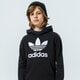 Gyerek pulóver ADIDAS TREFOIL HOODIE JUNIOR BOY dv2870 szín: fekete