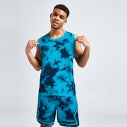 JORDAN TANK JDAN TIE DYE JERSEY BLUE TEE