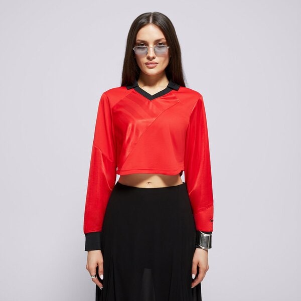 Nike Póló W Nsw Street Ls Crop Jrsy Piros EUR M